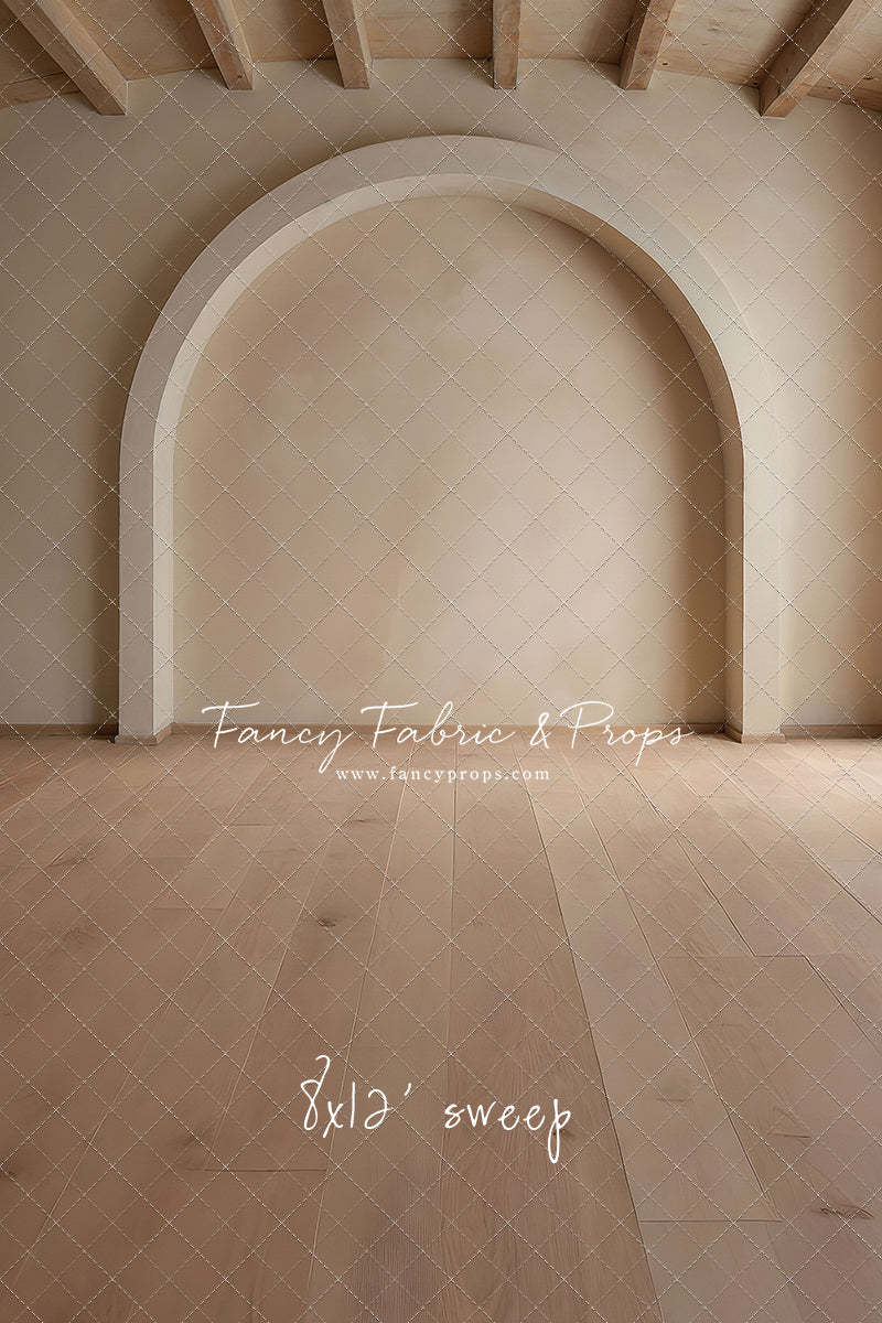 Beige Elegant Arch - Wood Floor - With Sweep Option