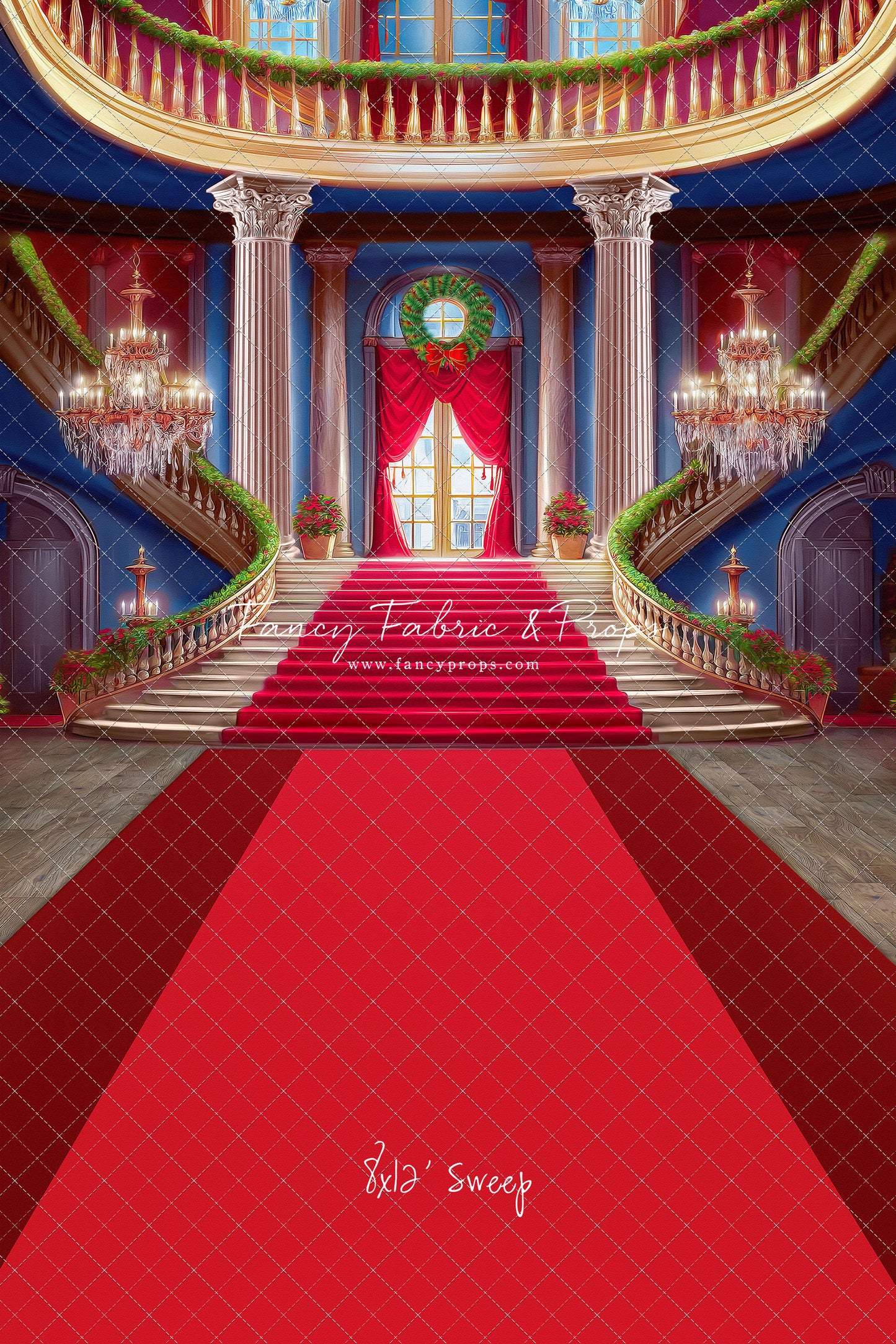 Belle's Royal Staircase - Red Carpet - With Sweep Option