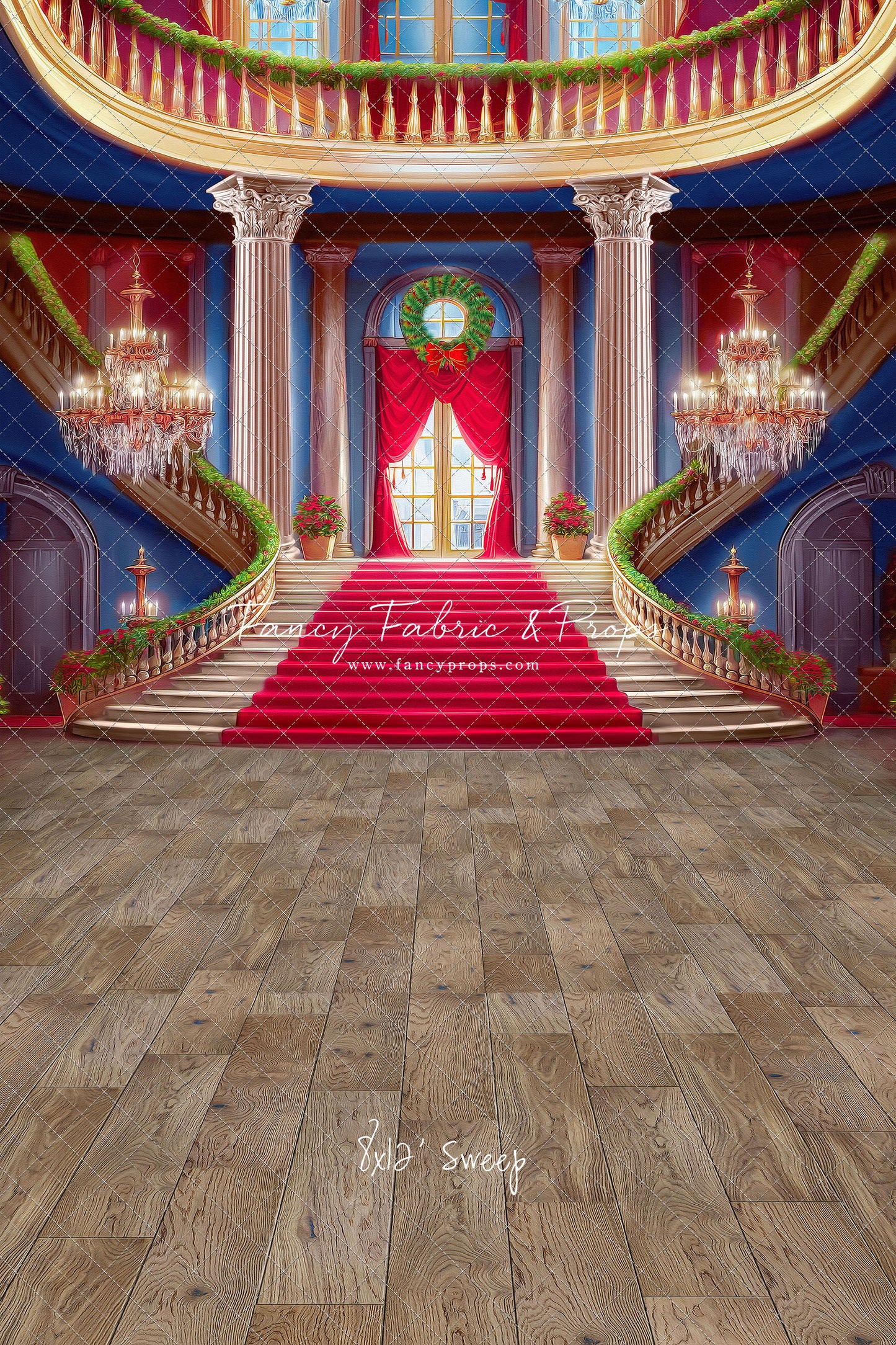 Belle's Royal Staircase -Wood Floor - With Sweep Option