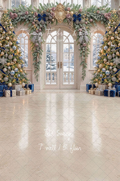 Blue Christmas Foyer - with Sweep Option