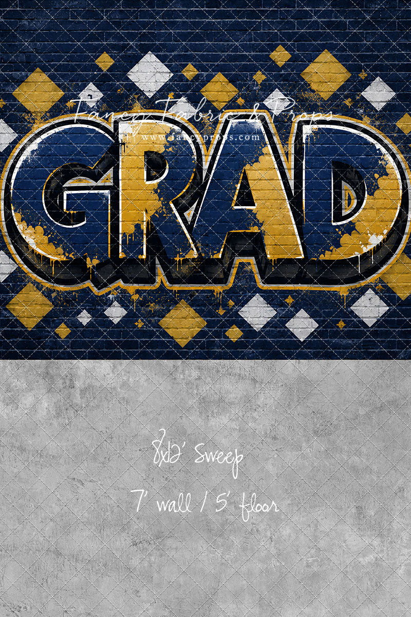 Blue & Gold Grad - With Sweep Option