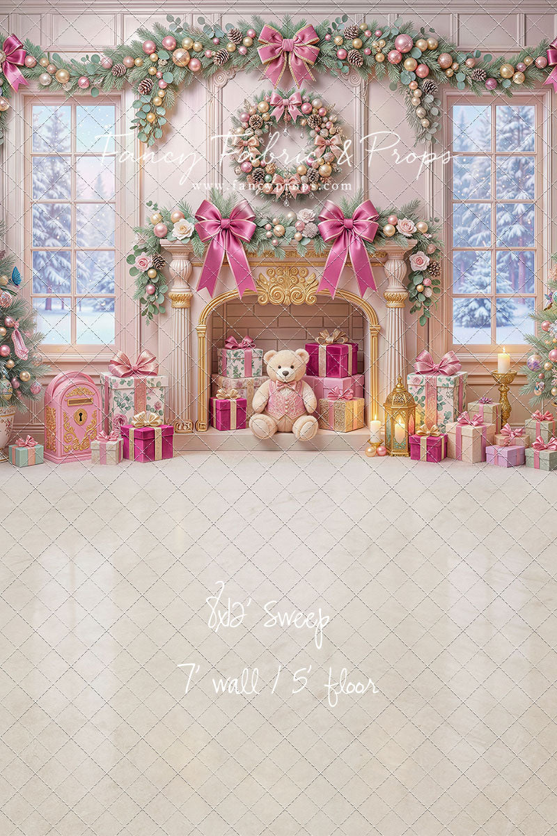 Blush Holiday Hearth - with Sweep Option