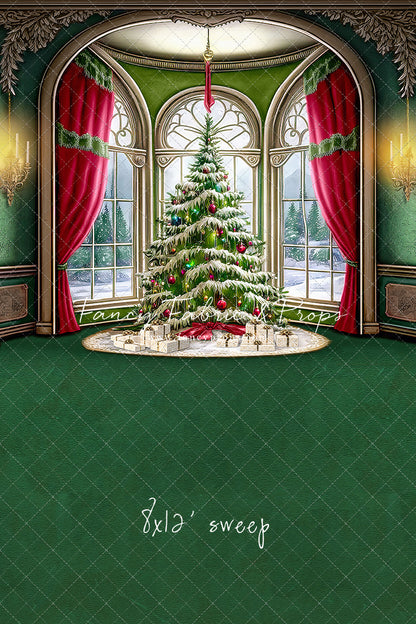 Cathedral Christmas - Green Carpet Option - with Sweep Option