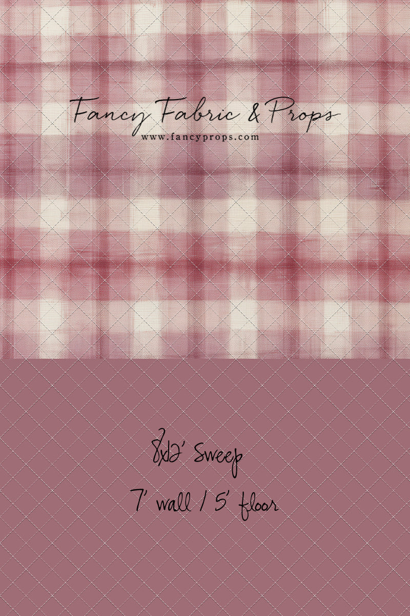 Cranberry Plaid - With Sweep Option