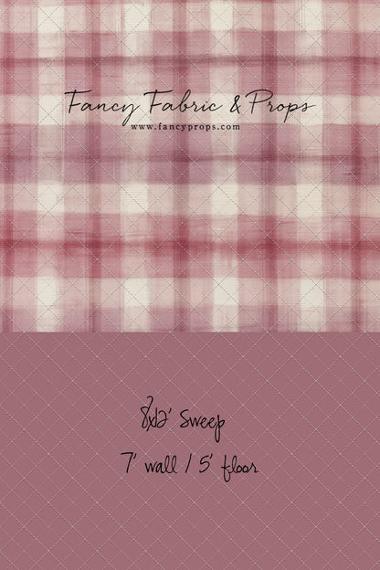 Cranberry Plaid - With Sweep Option