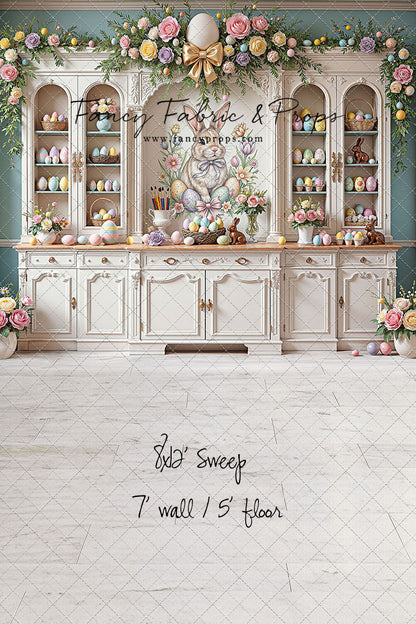 Easter Cupboard - White Floor - With Sweep Option
