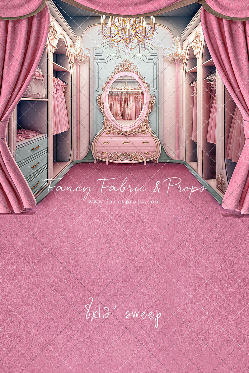 Elegant Armoire - Pink Floor Option - With Sweep Option