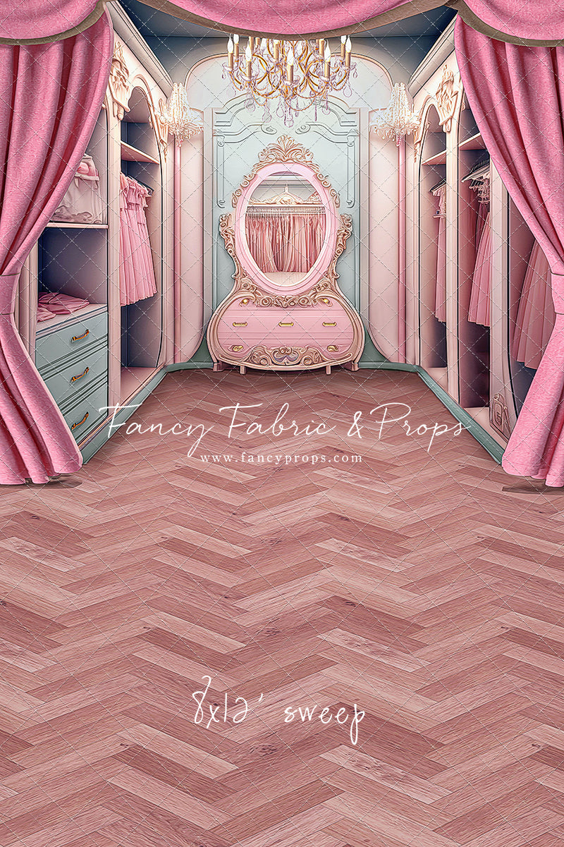 Elegant Armoire - Wood Floor Option - With Sweep Option