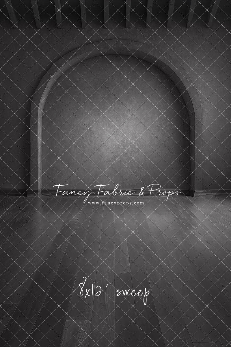 Elegant Charcoal Alcove - Wood Floor - With Sweep Option