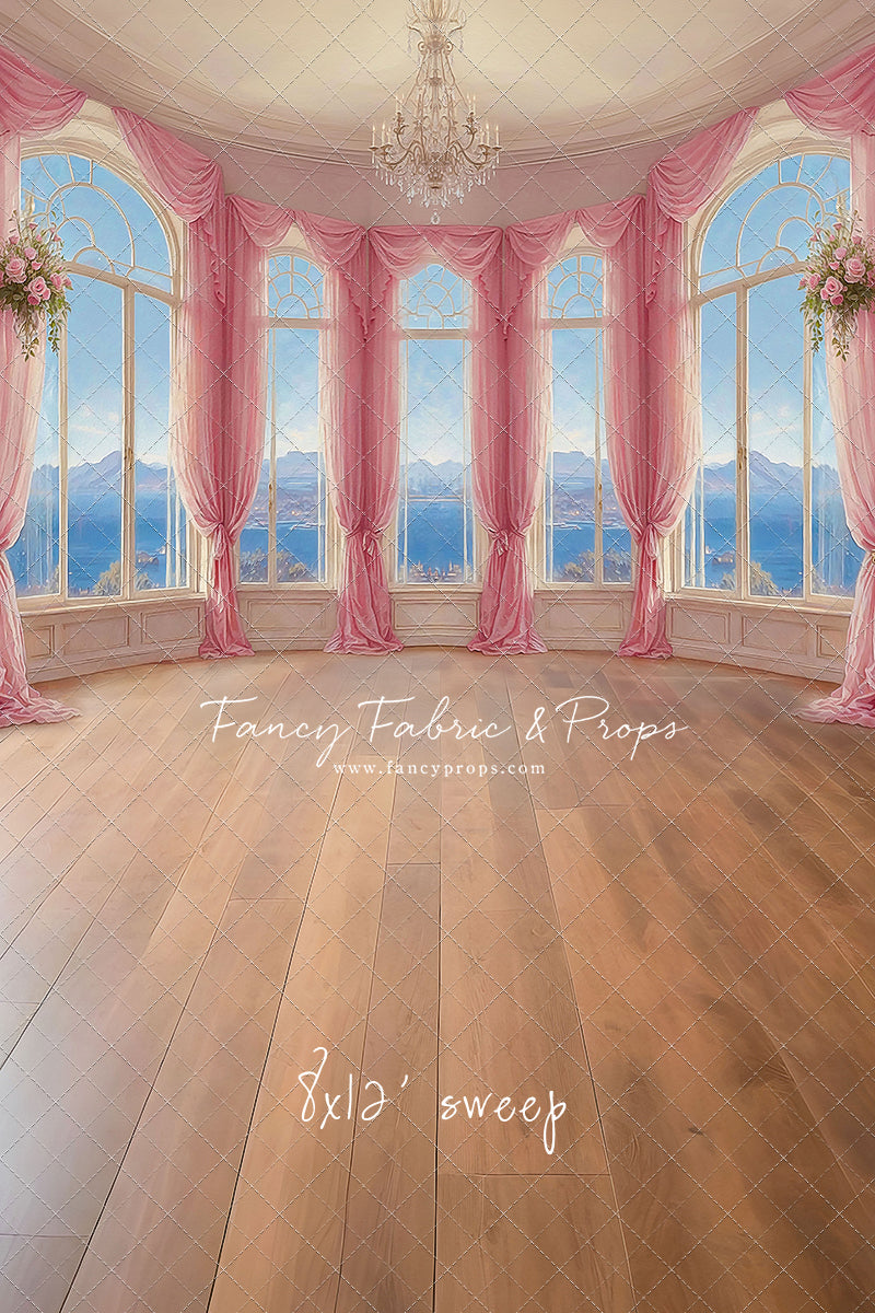 Elegant Summertime Mountain View - Wood Floor - With Sweep Option