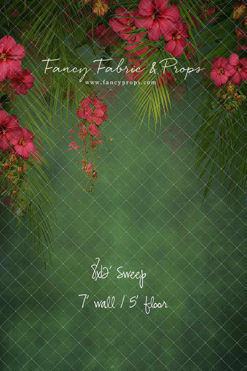 Emerald Hibiscus Haven - With Sweep Option