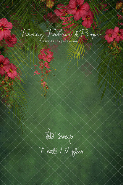 Emerald Hibiscus Haven - With Sweep Option