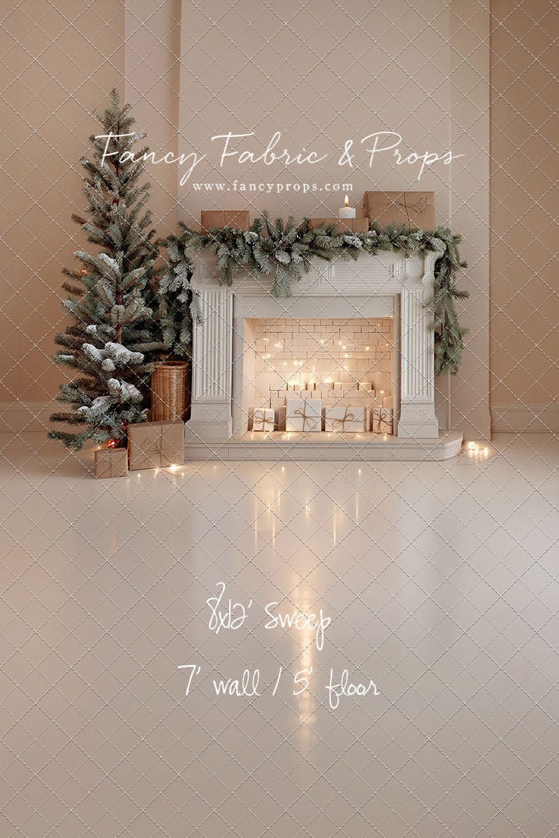 Evergreen & Ivory Mantle - With Sweep Option