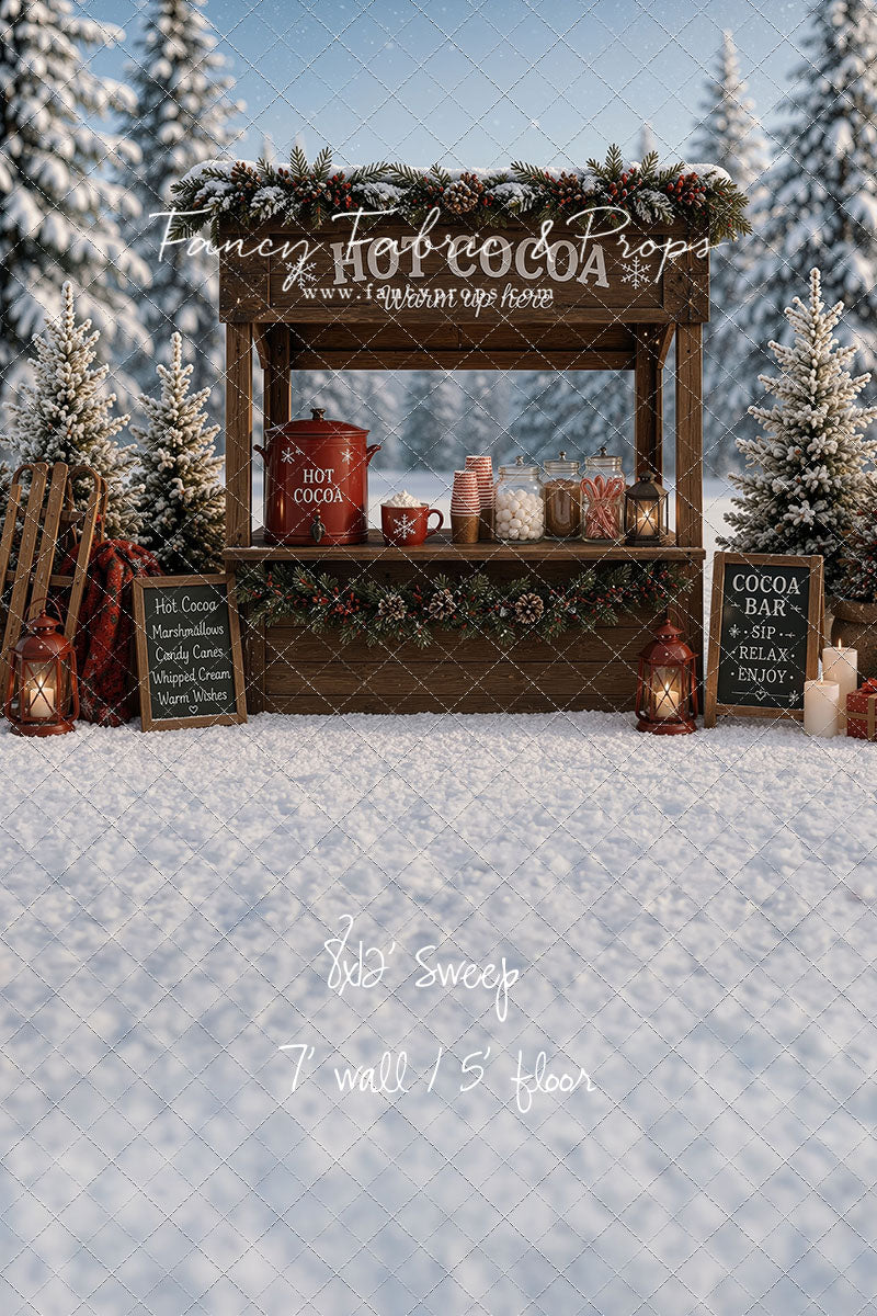 Frosted Forest Cocoa Cart - With Sweep Option