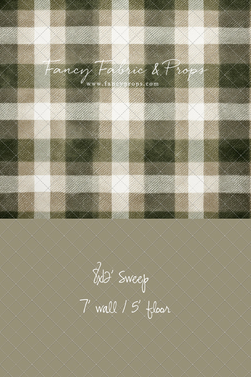 Frosted Pine Plaid - With Sweep Option