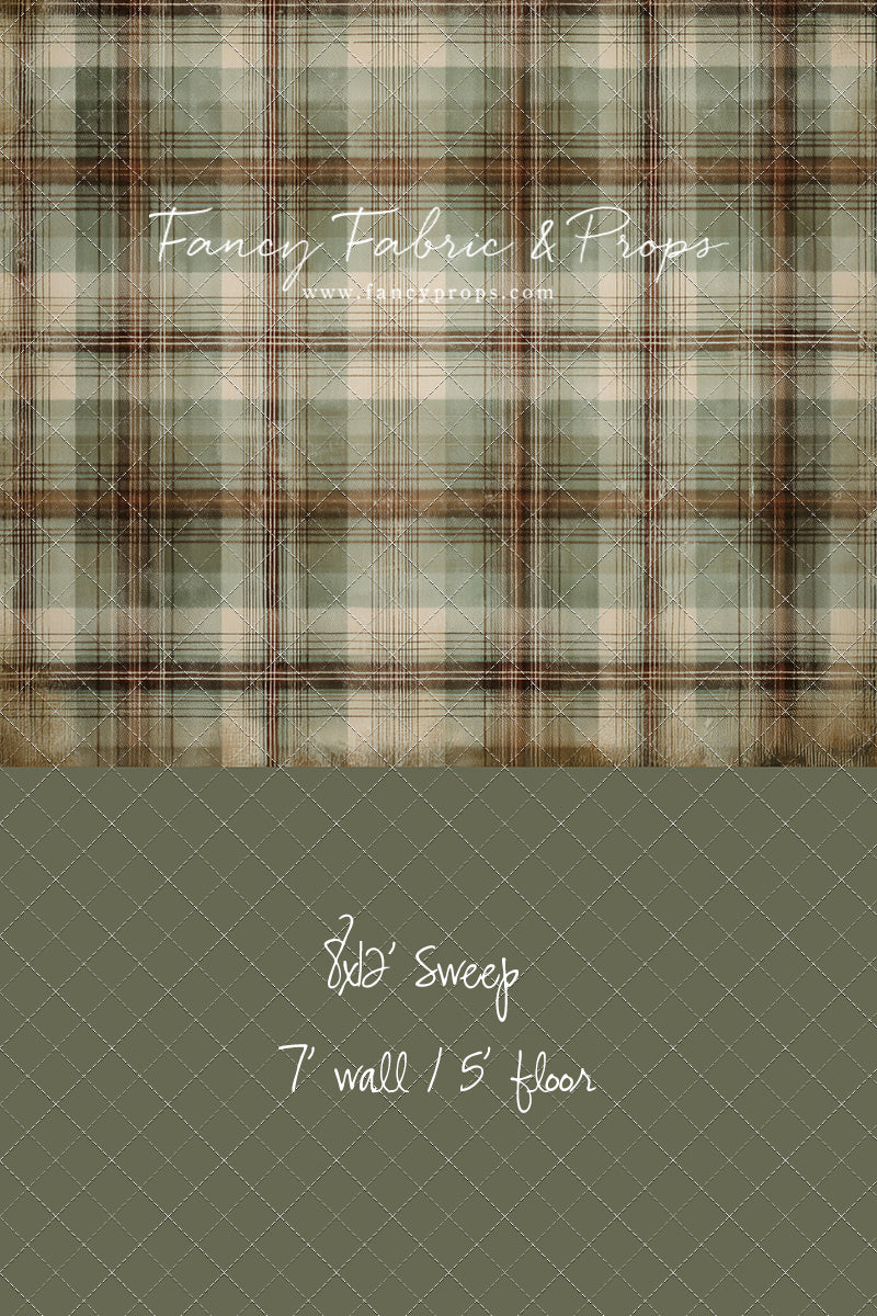 Frosted Plaid Spruce - With Sweep Option
