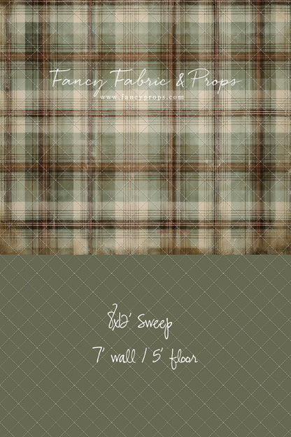 Frosted Plaid Spruce - With Sweep Option