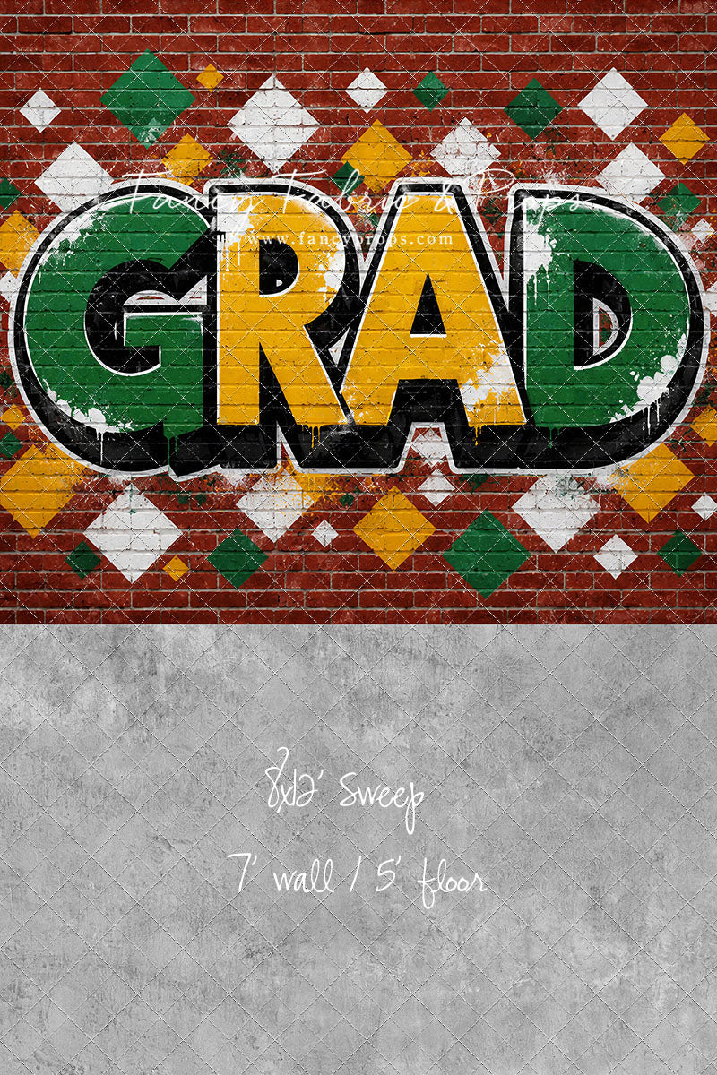 Gold & Green Grad - With Sweep Option