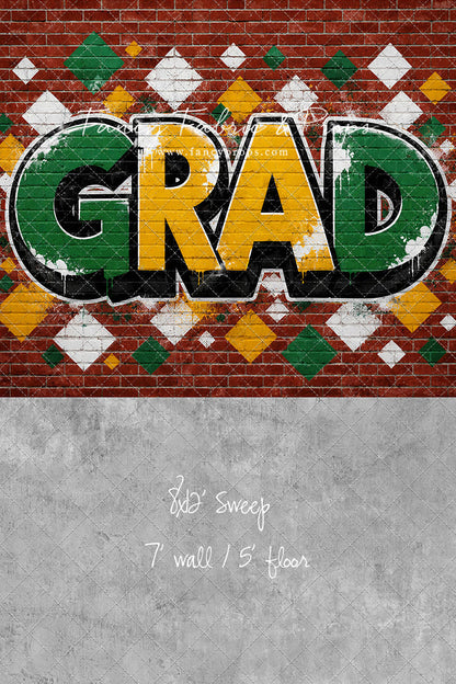 Gold & Green Grad - With Sweep Option