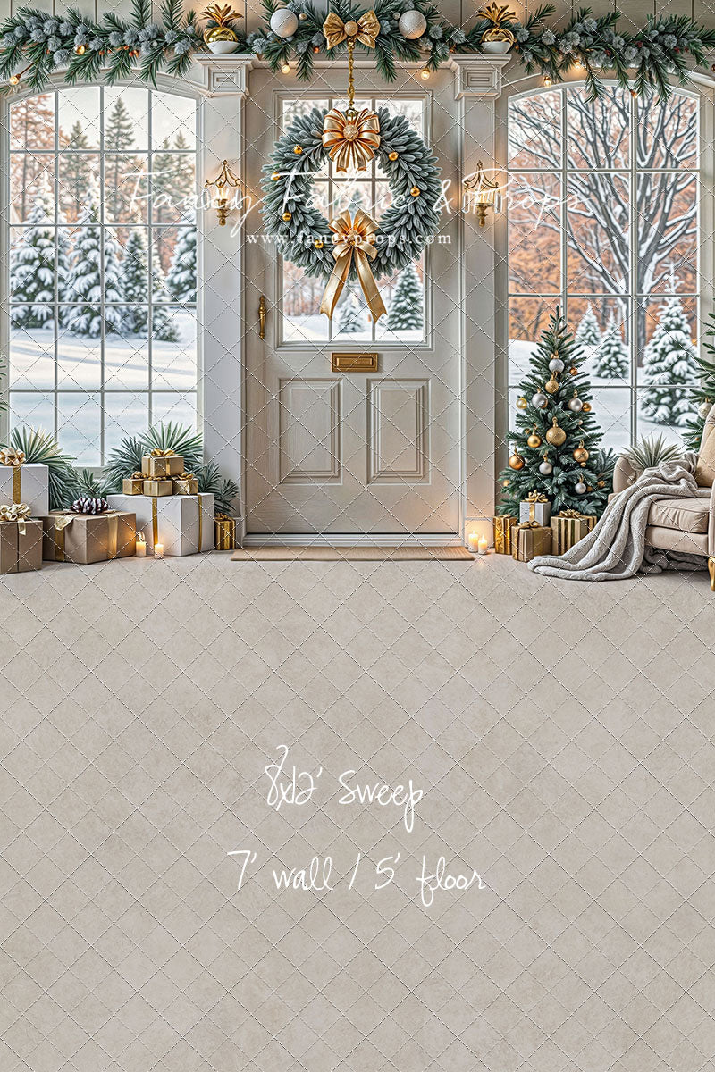 Golden Noel Entryway - with Sweep Option