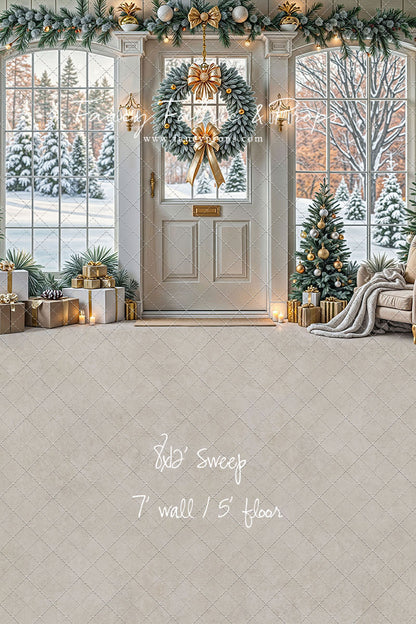 Golden Noel Entryway - with Sweep Option