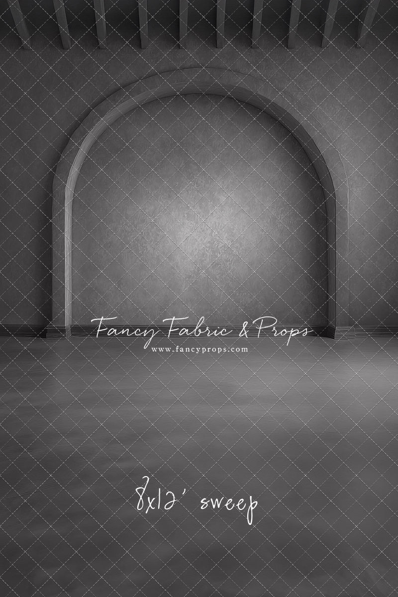 Gothic Gray Archway - Solid Floor - With Sweep Option