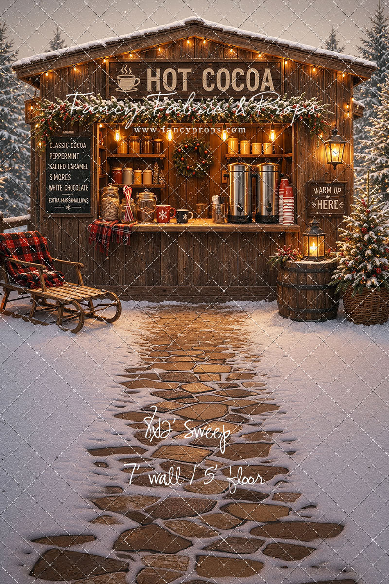 Hot Cocoa Holiday Hut - With Sweep Option