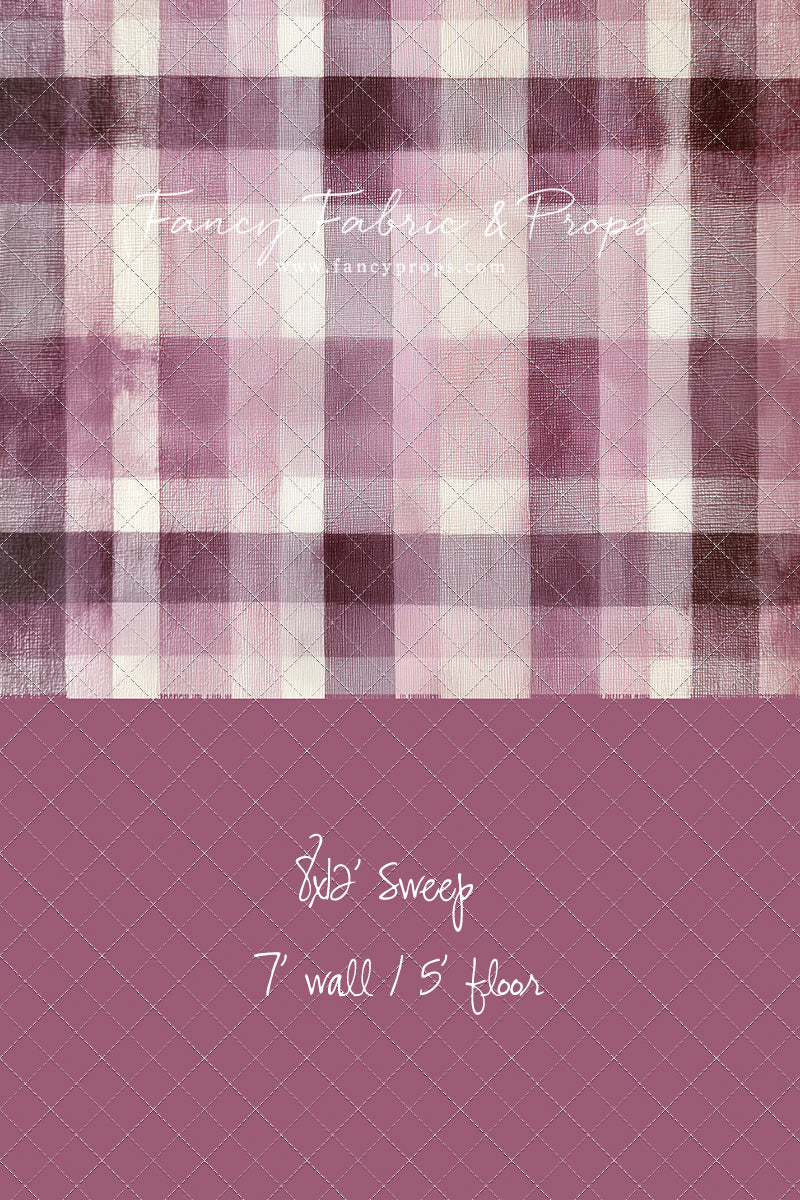 Mulberry Plaid - With Sweep Option