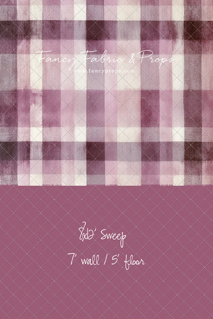 Mulberry Plaid - With Sweep Option