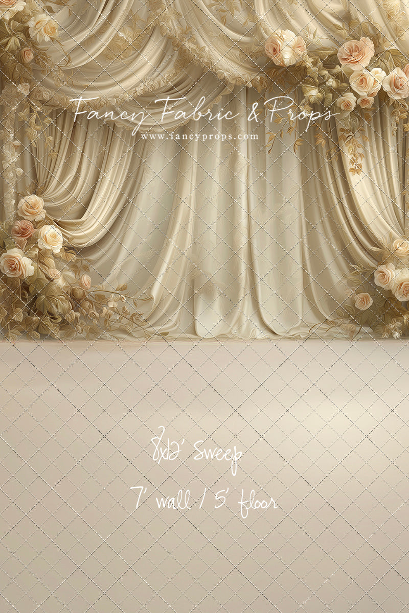 Petals & Silk In Ivory - With Sweep Option