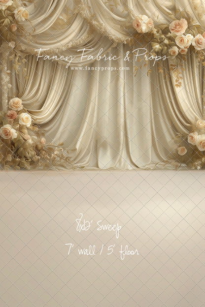 Petals & Silk In Ivory - With Sweep Option