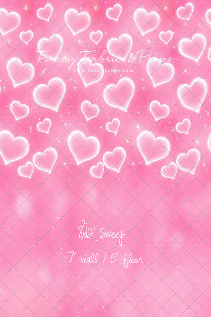 Pink Puffy Hearts - With Sweep Option