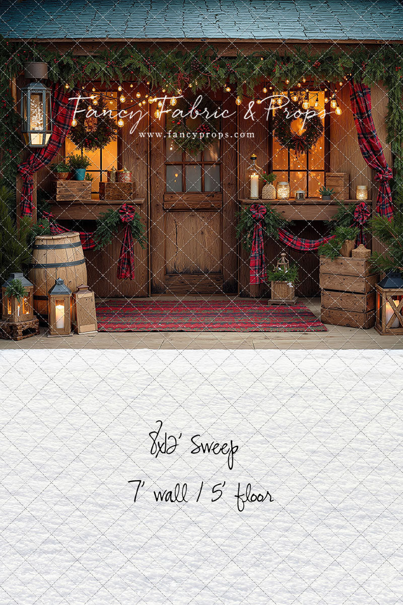 Plaid Cabin Porch - With Sweep Option