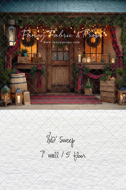 Plaid Cabin Porch - With Sweep Option