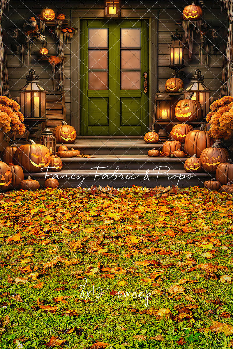 Pumpkin Porch - Green Door - With Sweep Option