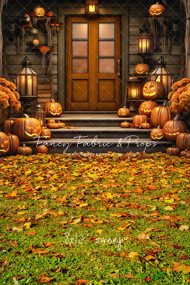 Pumpkin Porch -  Rust Door - With Sweep Option