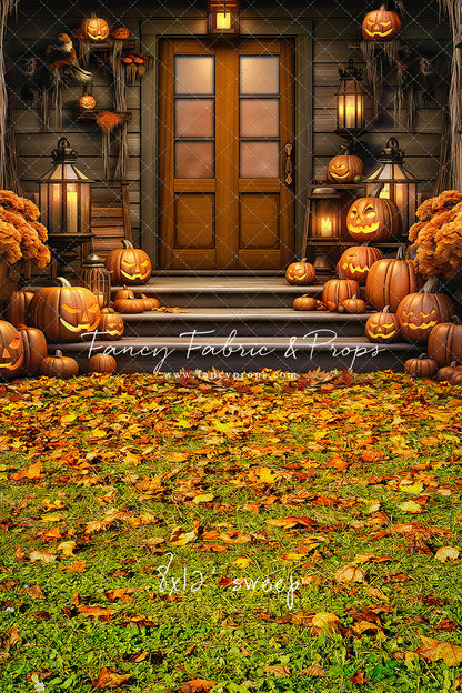 Pumpkin Porch -  Rust Door - With Sweep Option