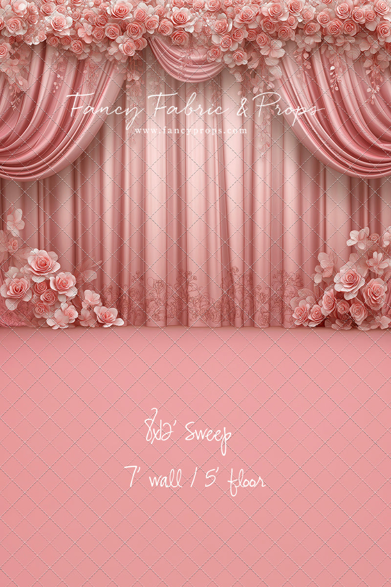 Rosy Vienna Drapes - With Sweep Option