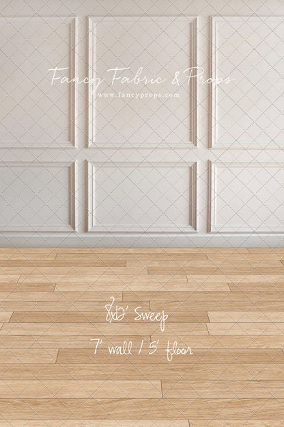 Simple Ivory Panel Wall - With Winter's Grace Floor Sweep Option