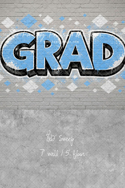 Sky & White Grad - With Sweep Option