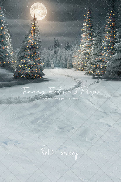 Snowy Road With Lights - with Sweep Option