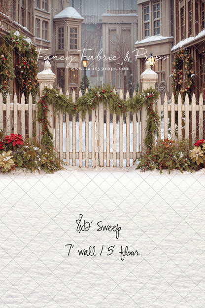 Snowy Village Gate - with Sweep Option