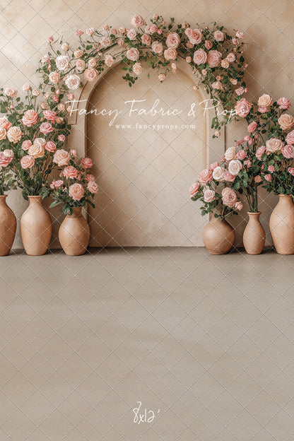 Soft Rose Arch - With Sweep Option