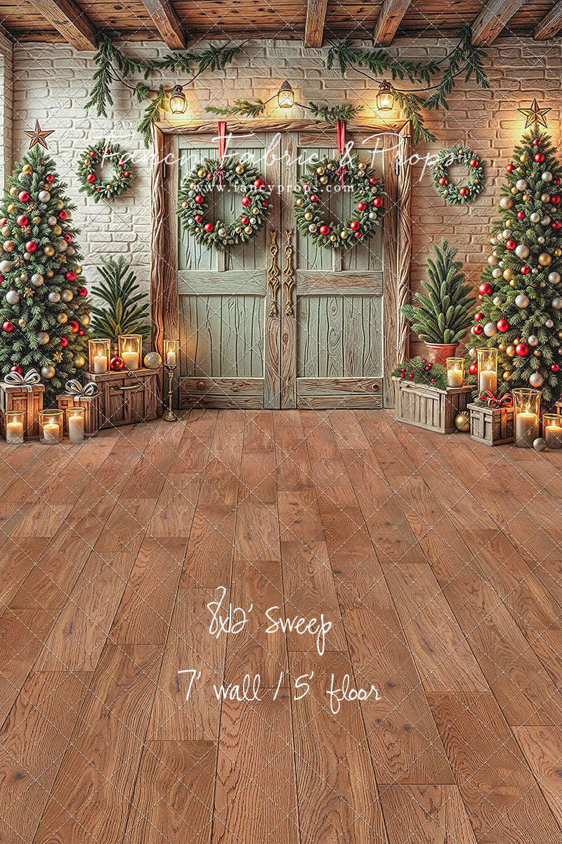 The Christmas Cabin Porch - with Sweep Option