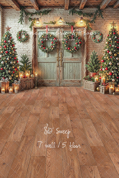 The Christmas Cabin Porch - with Sweep Option