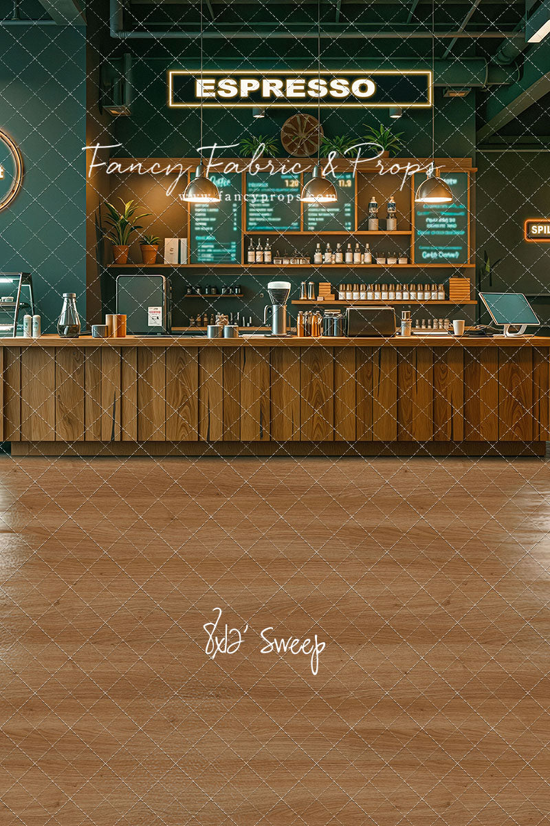 The Coffee Spot - Wood Floor Version - With Sweep Option