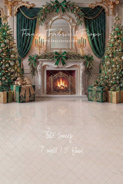 The Emerald Christmas Hearth  - with Sweep Option
