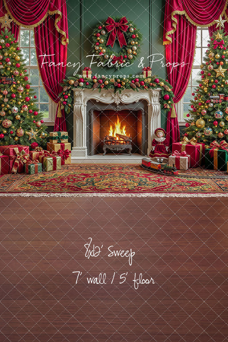 Vintage Christmas Hearth - with Sweep Option