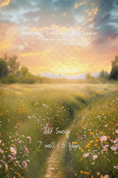 Wildflower Sunset Path  - With Sweep Option