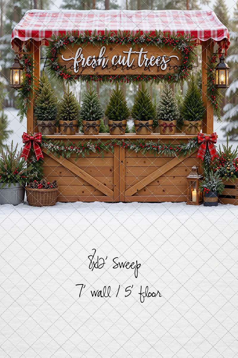 Winter Woods Tree Market - With Sweep Option